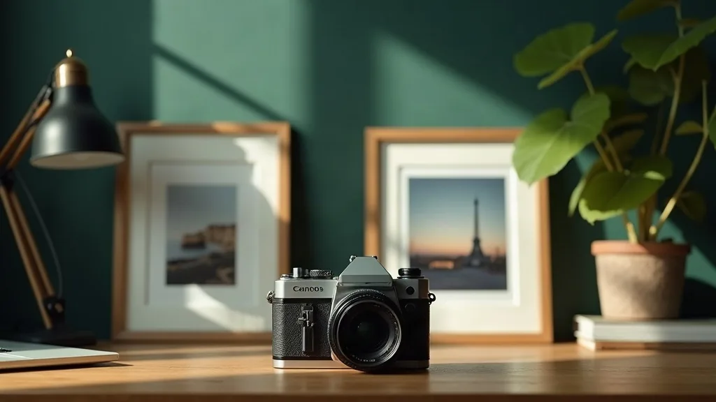 Afbeeldingen-SEO: camera en foto-arrangement
