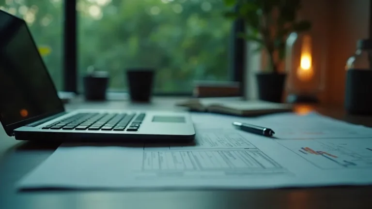 AI voor accountants: bureau met digitale laag
