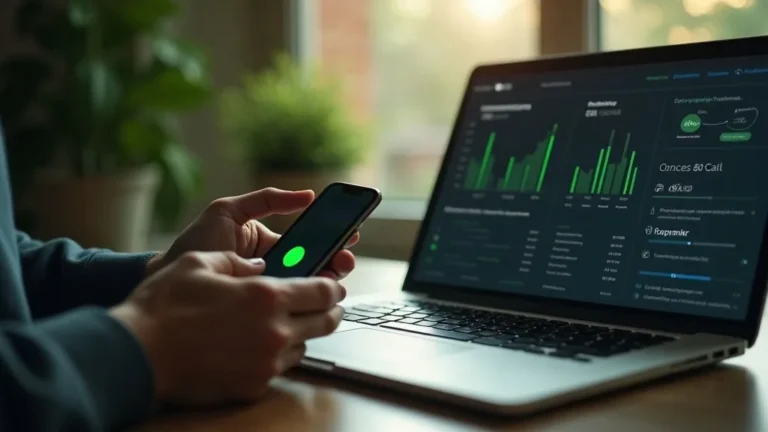 Call tracking: telefoon die rinkelt naast meetdashboard