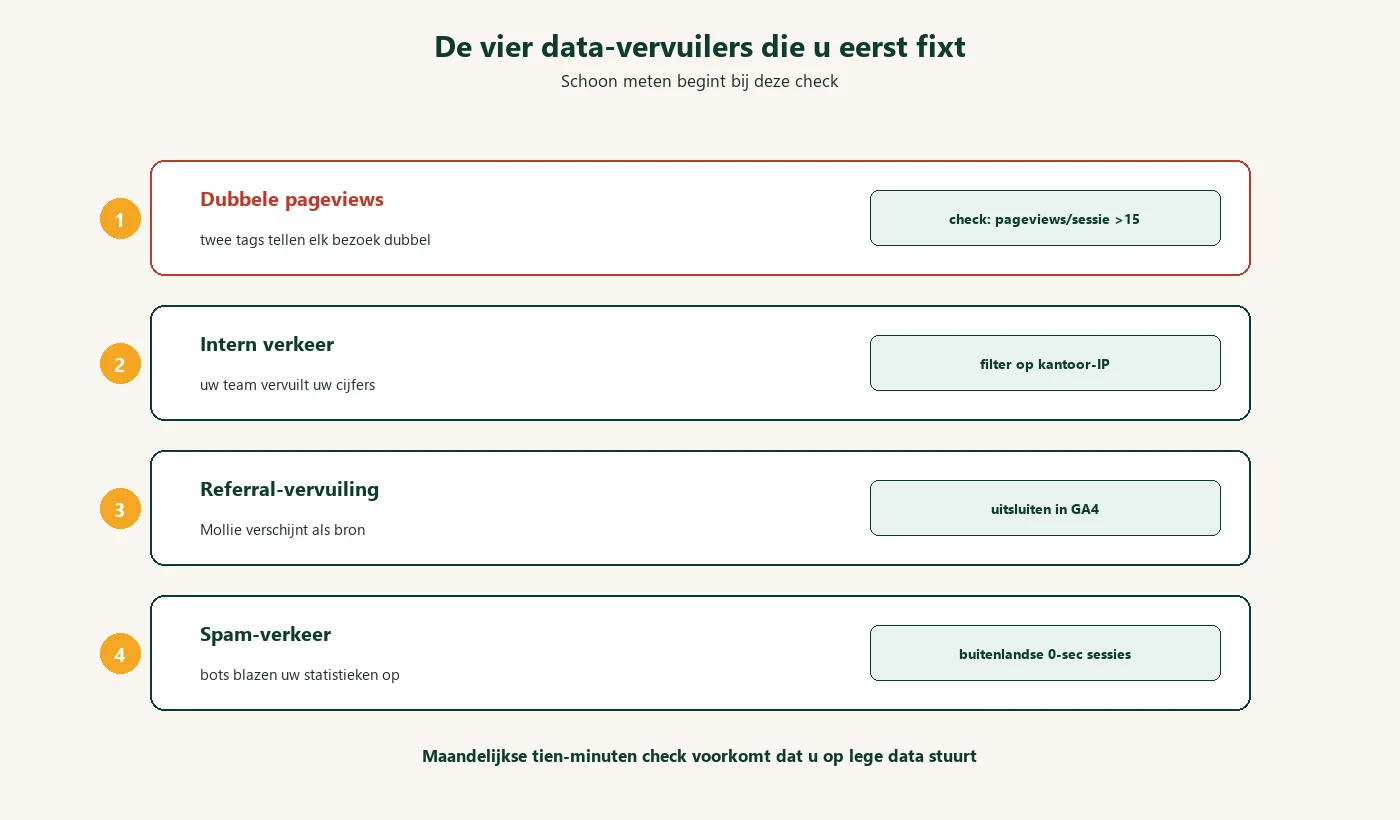 De vier data-vervuilers die u eerst fixt
