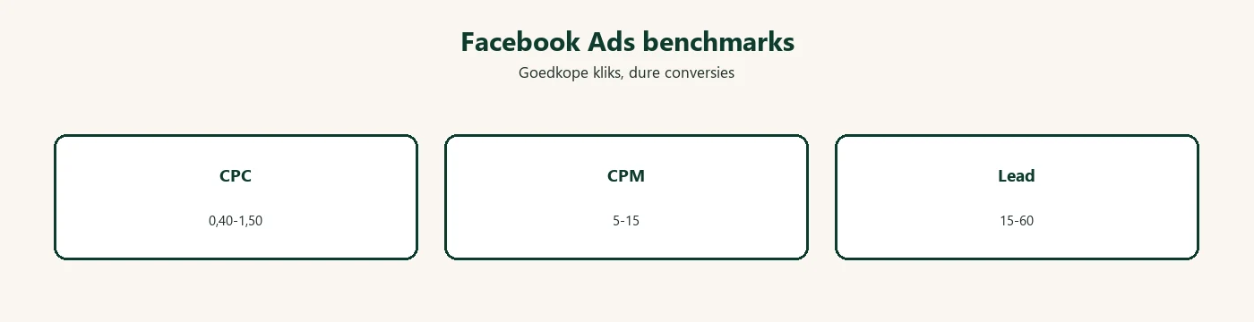 Diagram: Facebook Ads kosten benchmarks
