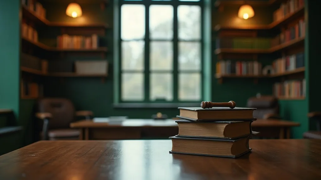 Google Ads voor advocaten: statig juridisch kantoor met bureaulamp