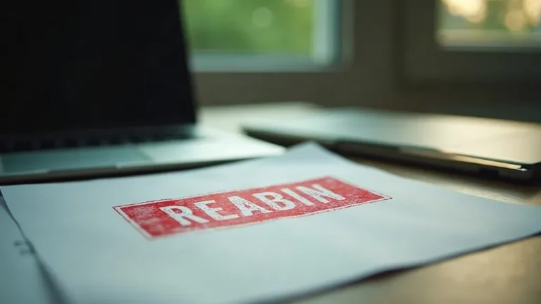 Afgekeurde advertentie: rood afkeur-stempel op document