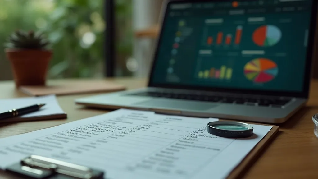 Google Ads audit uitvoeren: klembord met checklist en vergrootglas naast laptop