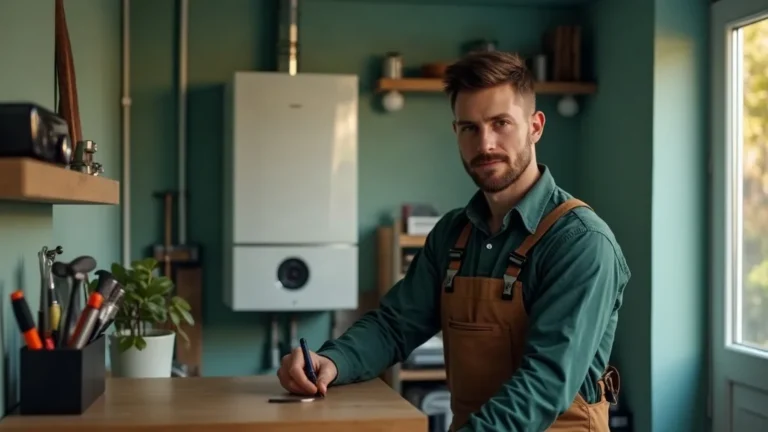 Google Ads voor installatiebedrijven: monteur installeert cv-ketel