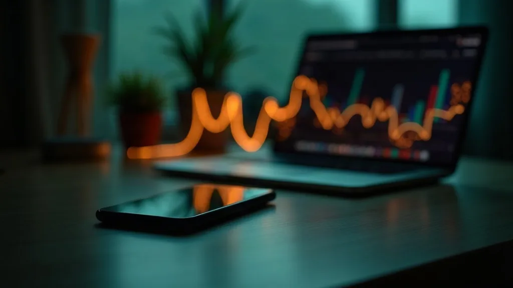 Conversietracking inrichten: datastroom van telefoon naar stijgende grafiek op laptop