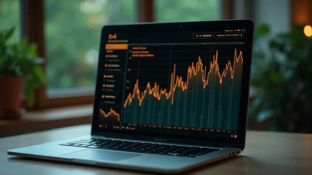 Search Console: analytics dashboard op laptop