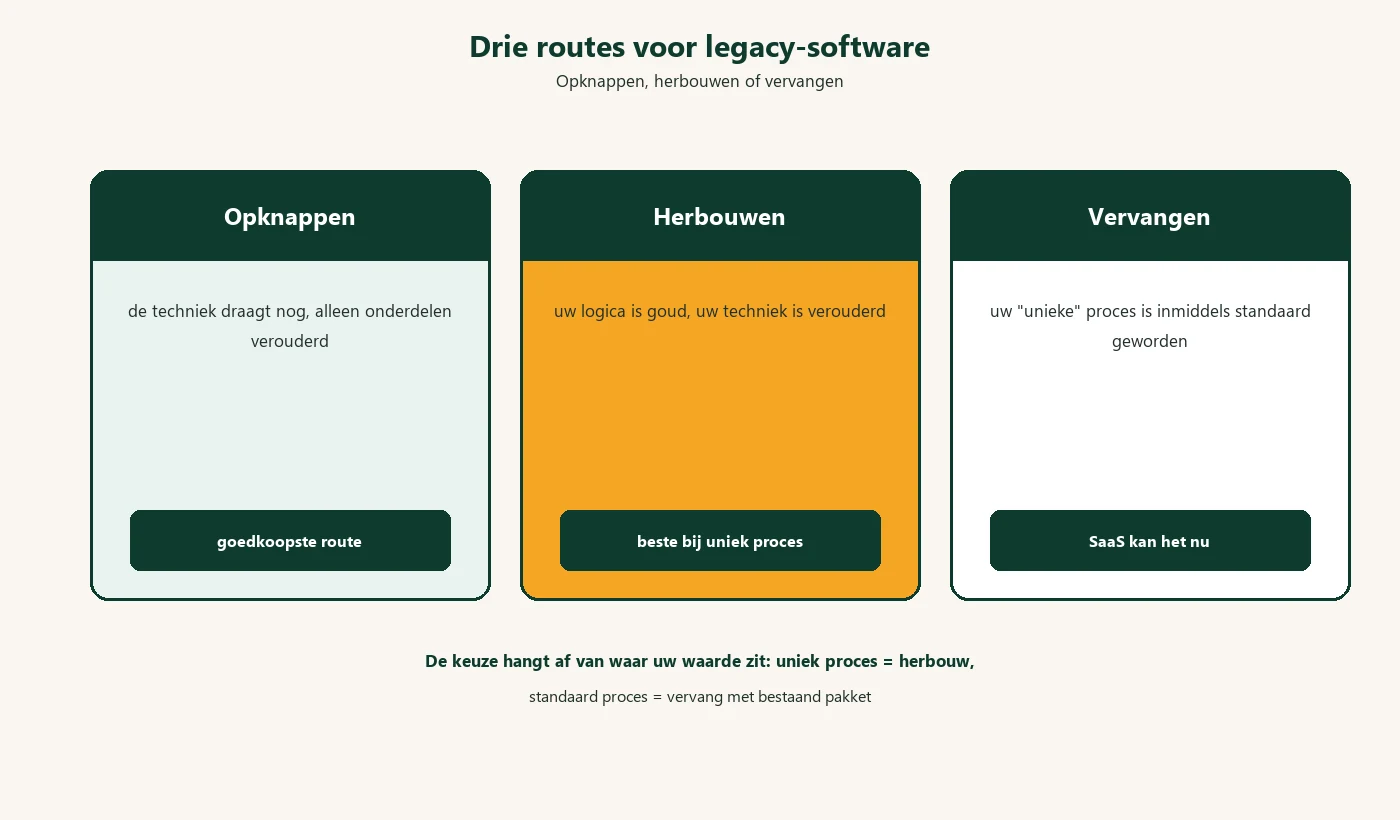 Drie routes voor legacy-software