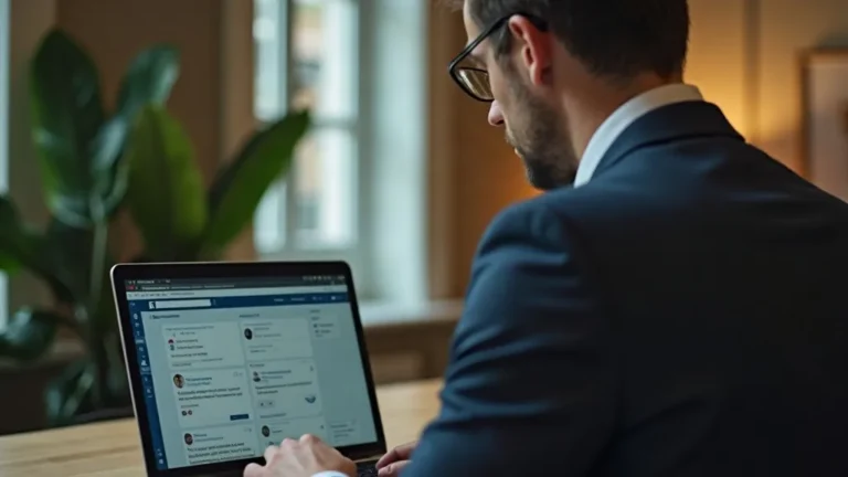 LinkedIn Ads kosten: LinkedIn op laptop
