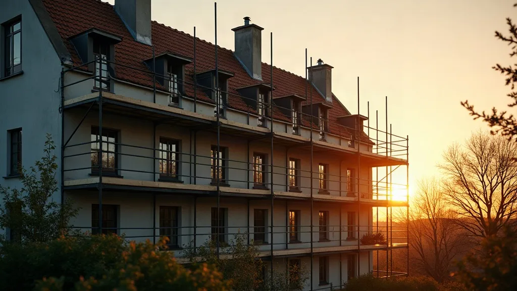 SEO voor bouwbedrijven: steigers op Nederlands woonhuis