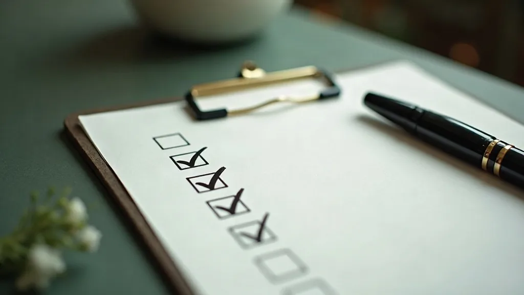 SEO checklist: aangevinkte lijst op bureau