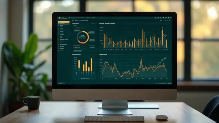 SEO-rapportage: dashboard met grafieken op monitor