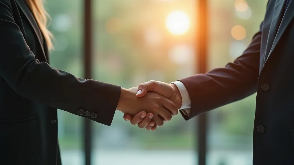 SEO voor recruitment: handdruk in kantoor