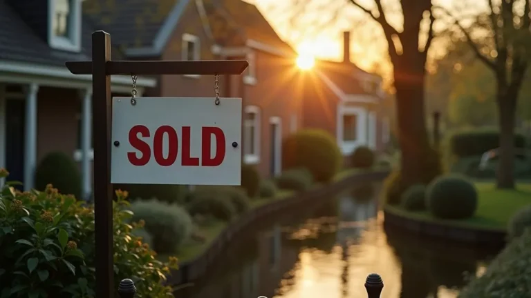SEO voor vastgoed: verkocht pand in avondlicht