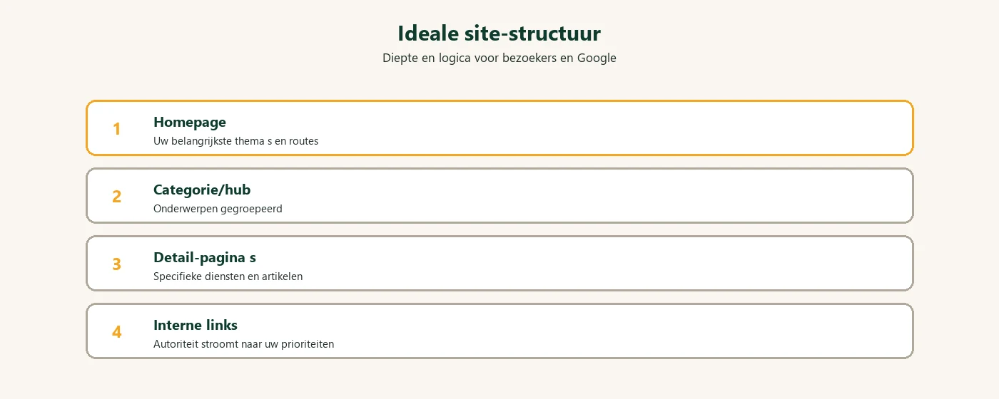 Diagram: ideale site-architectuur voor SEO