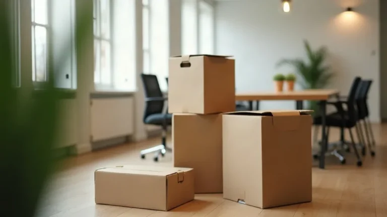 Website verhuizen: verhuisdozen in kantoorruimte
