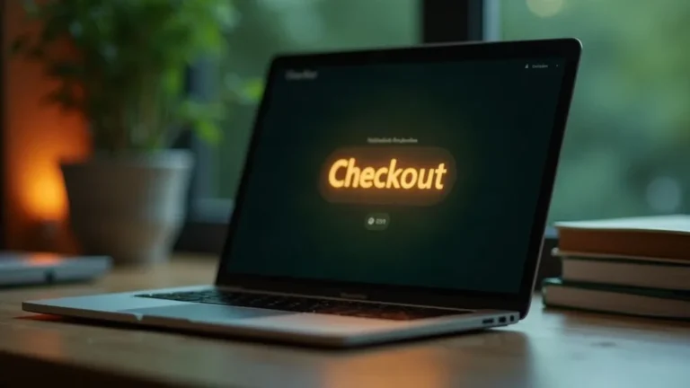 WooCommerce ChatGPT: gloeiende checkout op laptop